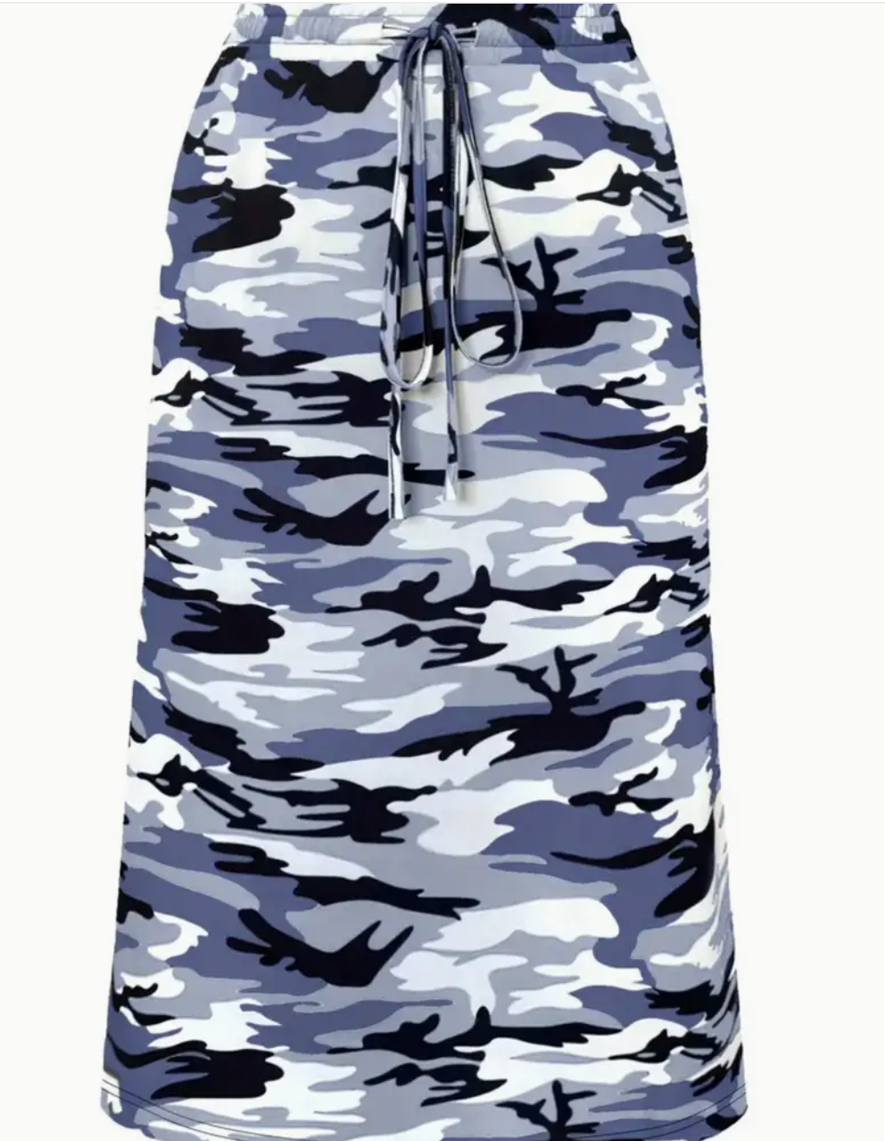 ChoZen Unlimited Women’s Camouflage High-Waist Skirt – Plus Size Stretch Midi