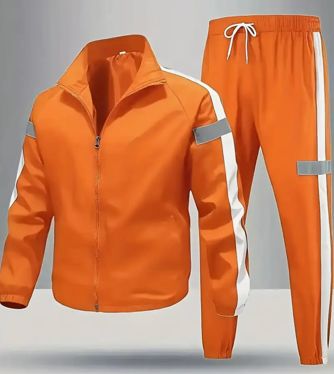 ChoZen Unlimited Men’s Two-Piece Tracksuit Set – Plus Size Zip-Up Jacket & Jogger Pants