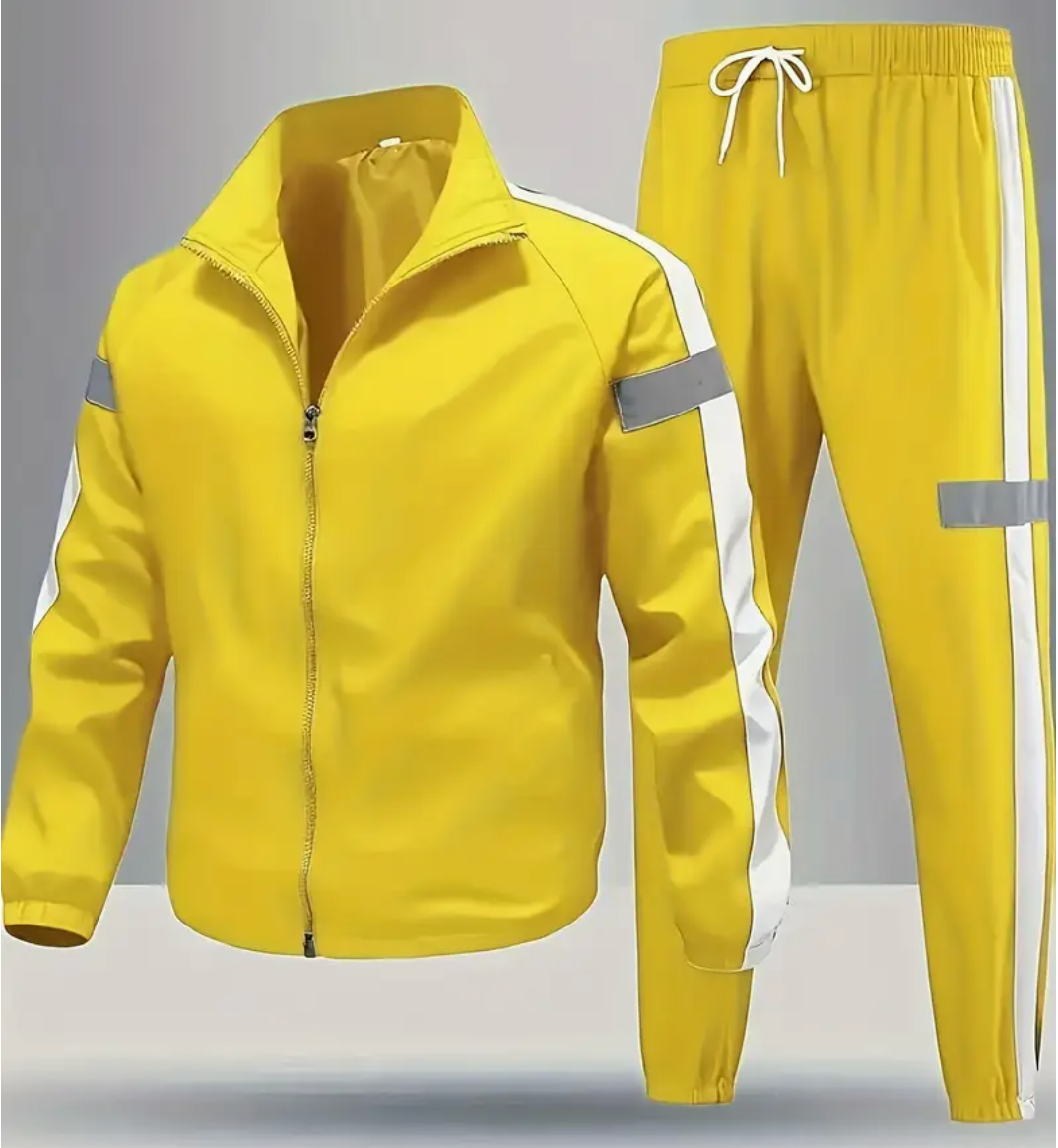 ChoZen Unlimited Men’s Two-Piece Tracksuit Set – Plus Size Zip-Up Jacket & Jogger Pants