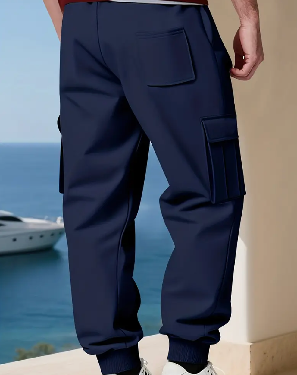 ChoZen Unlimited Men’s Thermal Cargo Jogger Pants – Fleece-Lined Multi-Pocket Drawstring Pants for Cold Weather