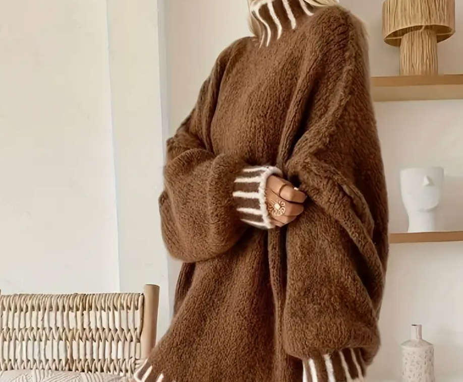 ChoZen Unlimited Women’s Plus Size Oversized Knit Sweater – Thick Long Sleeve Pullover