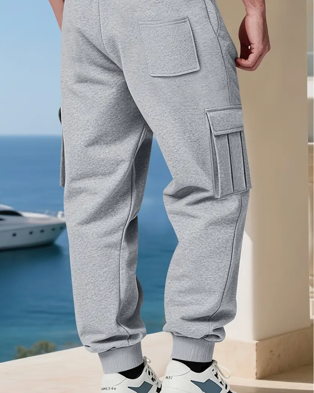 ChoZen Unlimited Men’s Thermal Cargo Jogger Pants – Fleece-Lined Multi-Pocket Drawstring Pants for Cold Weather