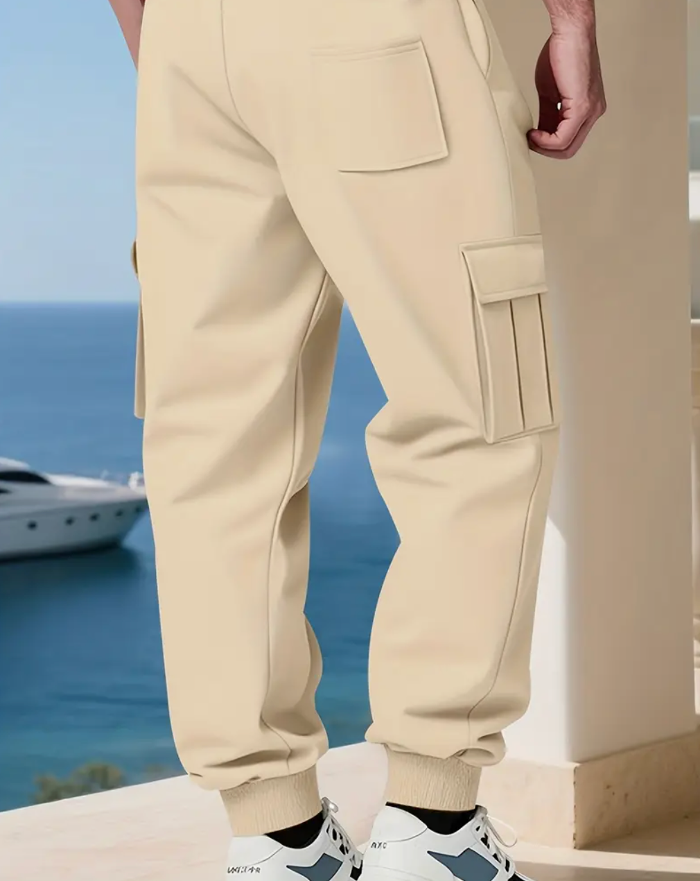 ChoZen Unlimited Men’s Thermal Cargo Jogger Pants – Fleece-Lined Multi-Pocket Drawstring Pants for Cold Weather