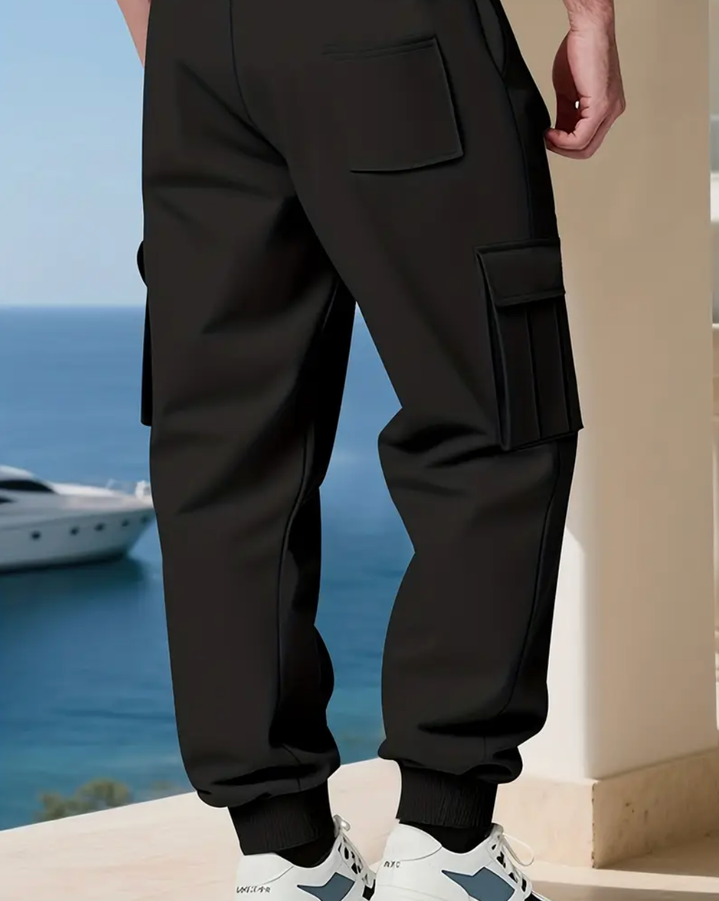 ChoZen Unlimited Men’s Thermal Cargo Jogger Pants – Fleece-Lined Multi-Pocket Drawstring Pants for Cold Weather