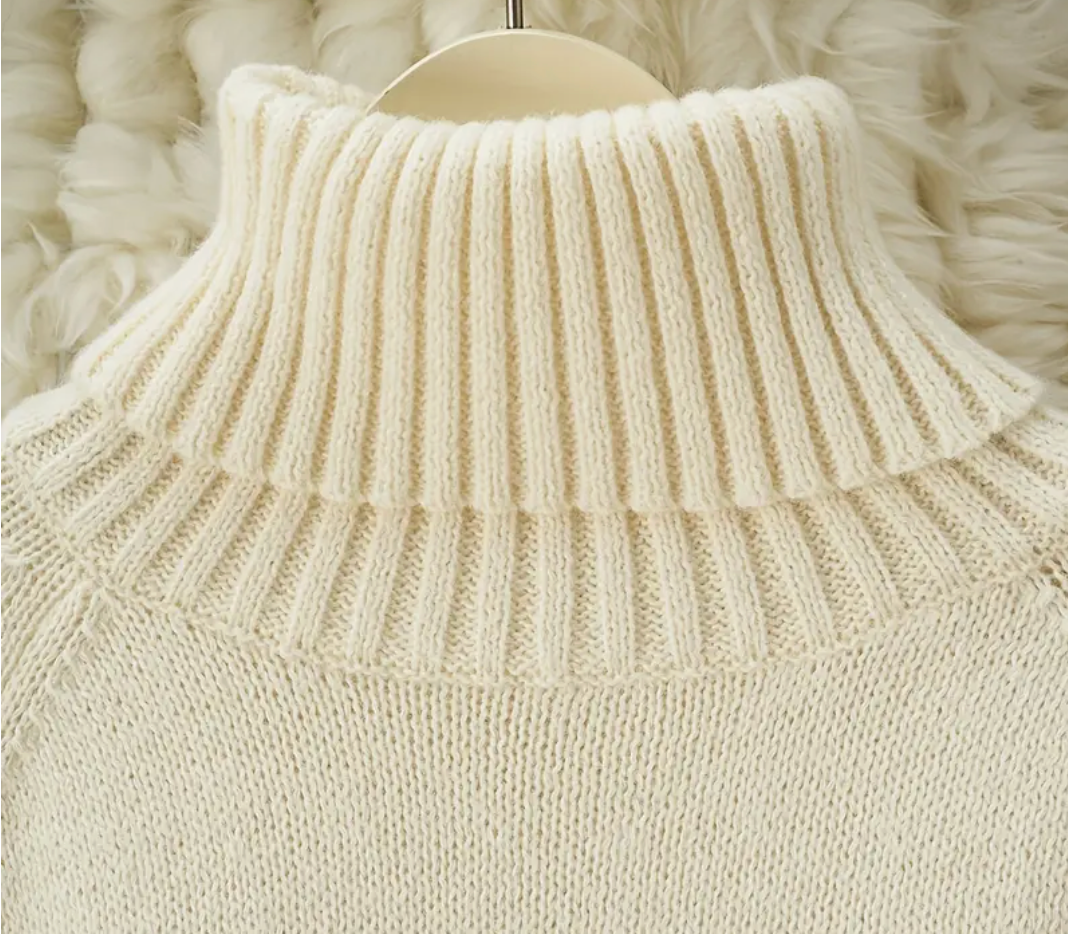 Chozen Unlimited Women’s Turtleneck Sweater – Warm Winter Layering Piece with Loose Fit & Round Neck Design