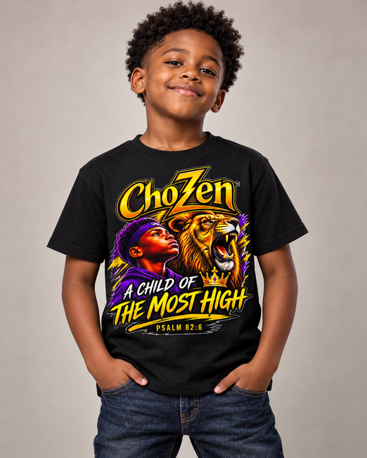 ChoZen Kids — Child of the Most High Tee modeled