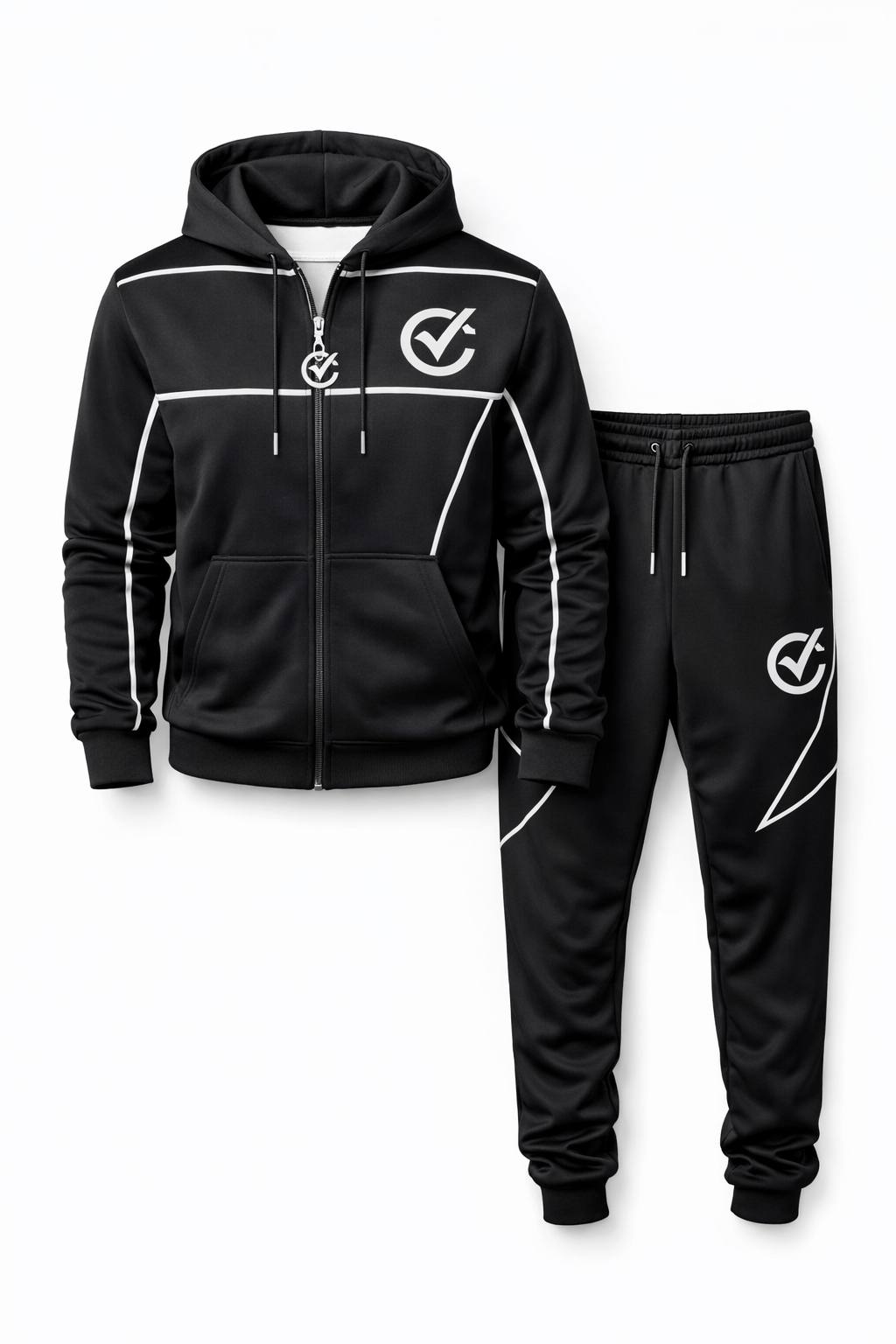 ChoZen Premium Men’s Embroidered Track Suit – Luxury Two Piece Hoodie and Jogger Set - ChoZen Unlimited