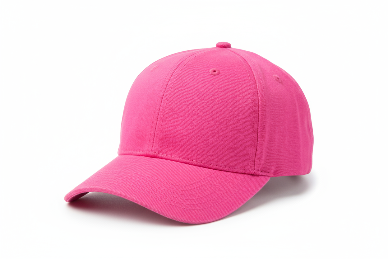 hot pink baseball cap without the black thing behind it