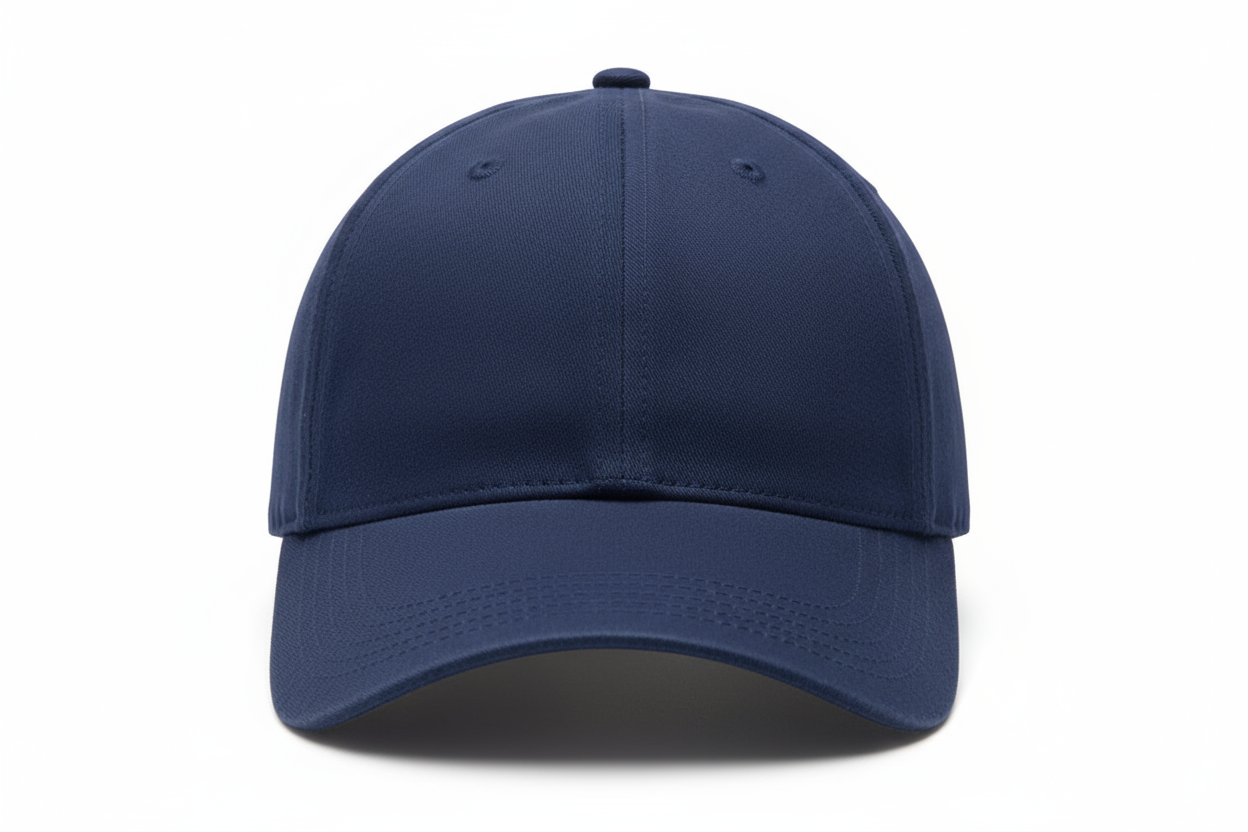 navy baseball cap without the logo on it
