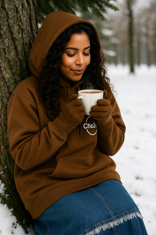 Chozen Unlimited Women’s Long Zipper Hoodie Coat – Plus Size Casual Loose-Fit Outerwear with Pockets