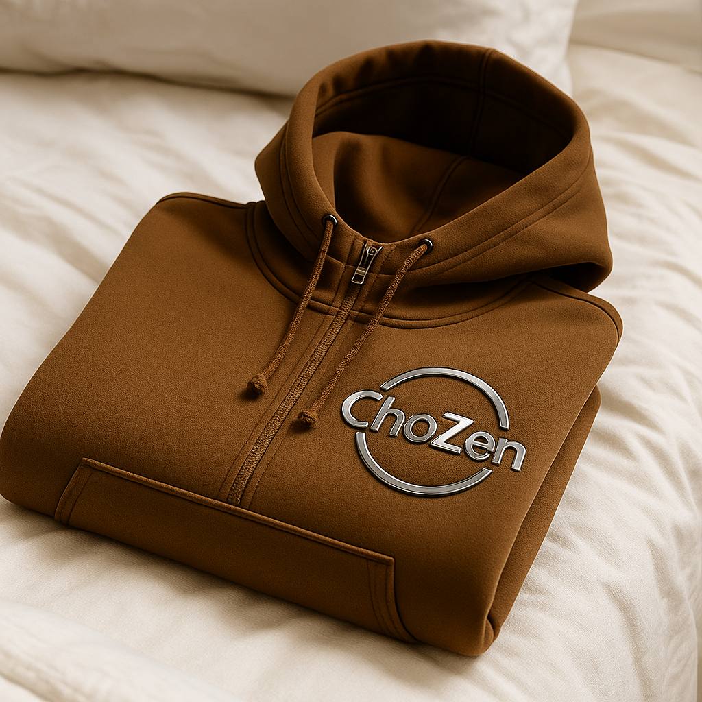 Chozen Unlimited Women’s Long Zipper Hoodie Coat – Plus Size Casual Loose-Fit Outerwear with Pockets