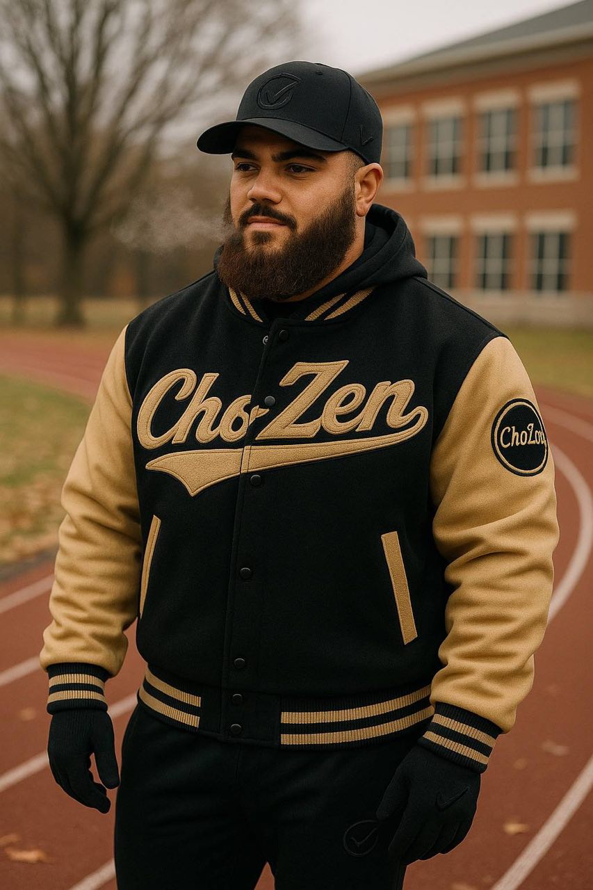 Chozen Unlimited Embroidered Varsity Jacket – Water-Repellent Windproof Streetwear (S–4XL)