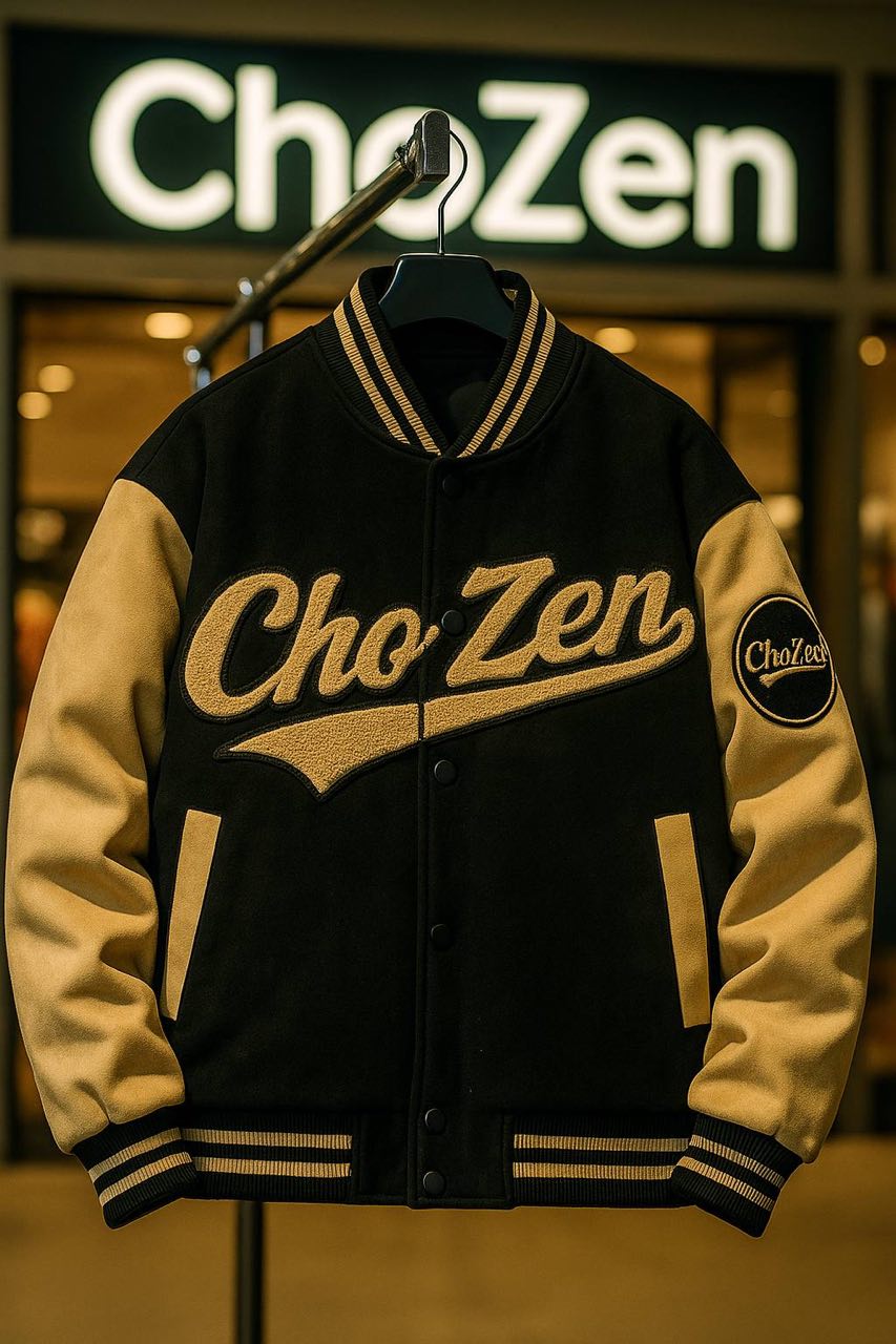 Chozen Unlimited Embroidered Varsity Jacket – Water-Repellent Windproof Streetwear (S–4XL)