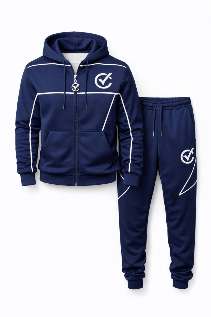 ChoZen Premium Men’s Embroidered Track Suit – Luxury Two Piece Hoodie and Jogger Set