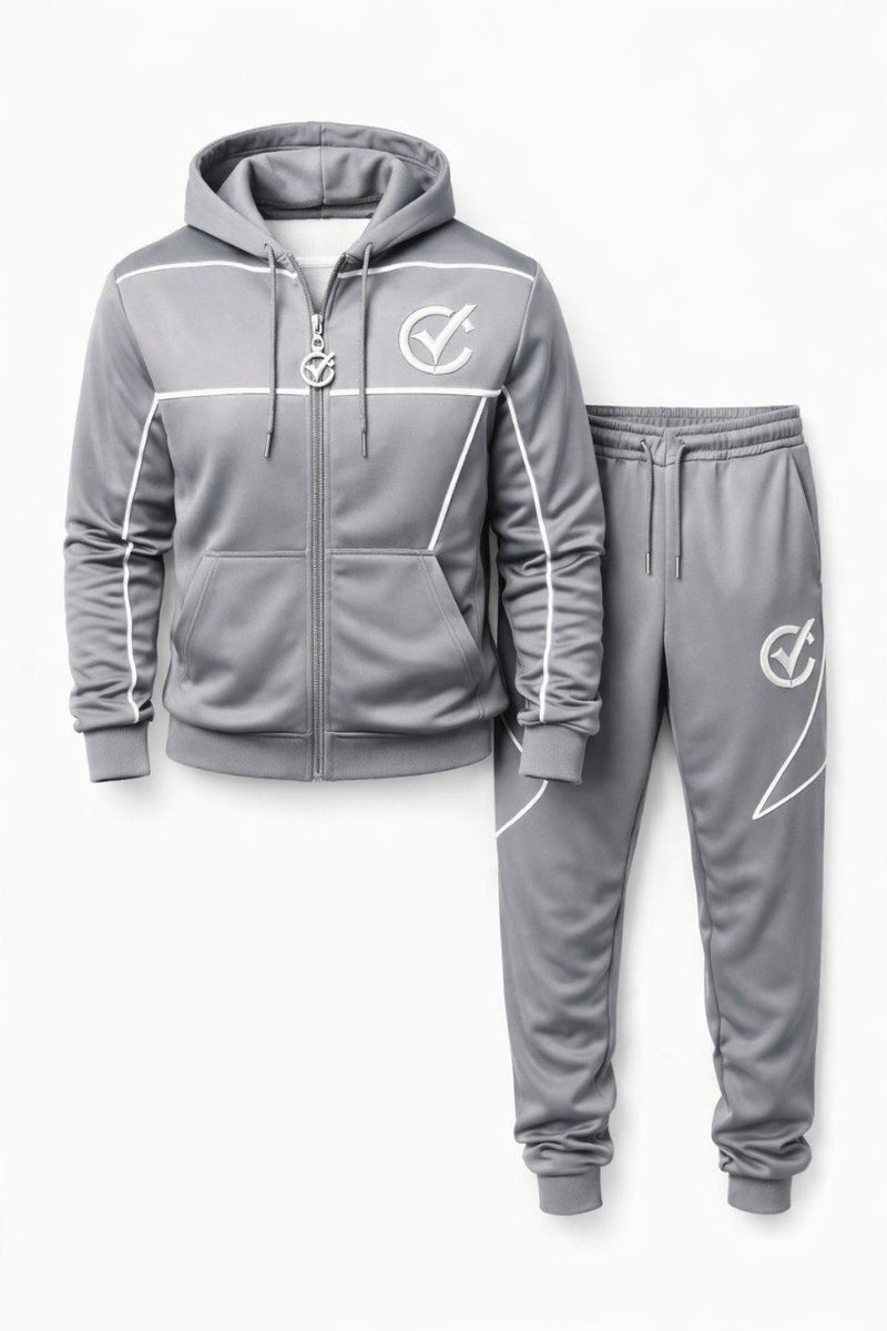 ChoZen Premium Men’s Embroidered Track Suit – Luxury Two Piece Hoodie and Jogger Set