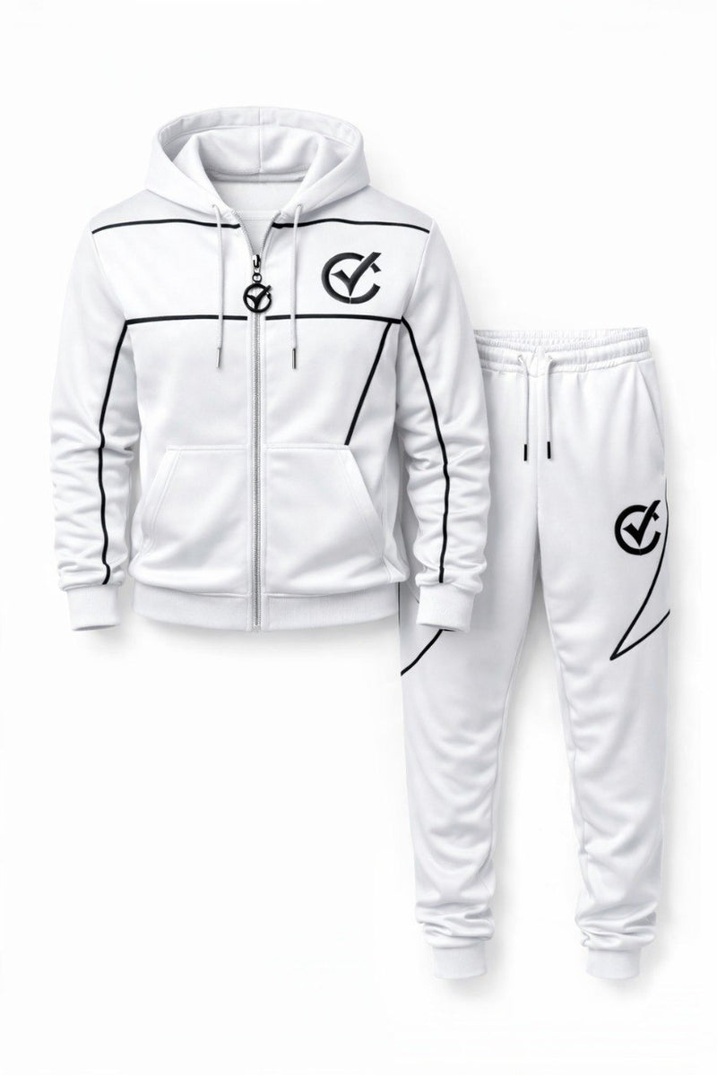 ChoZen Premium Men’s Embroidered Track Suit – Luxury Two Piece Hoodie and Jogger Set