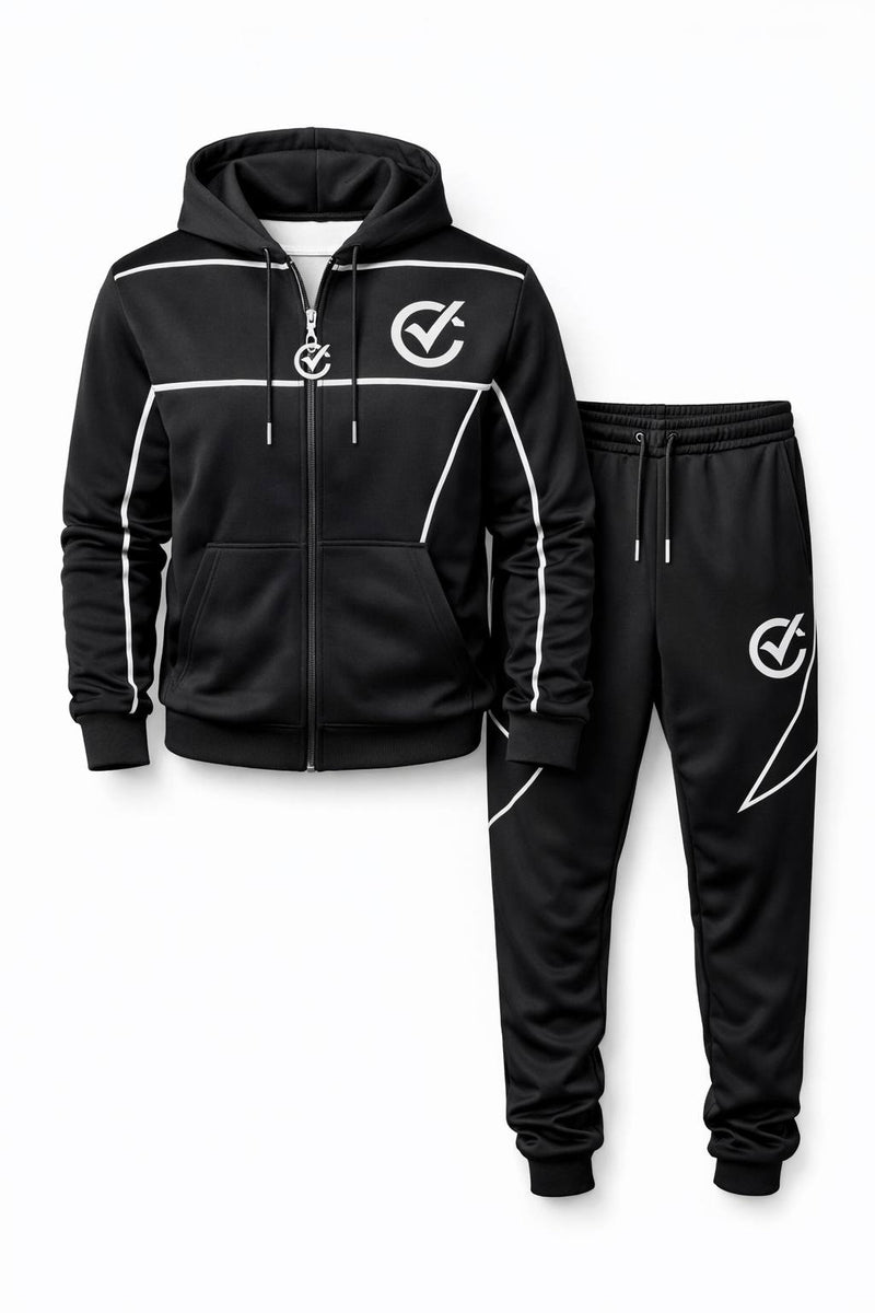 ChoZen Premium Men’s Embroidered Track Suit – Luxury Two Piece Hoodie and Jogger Set