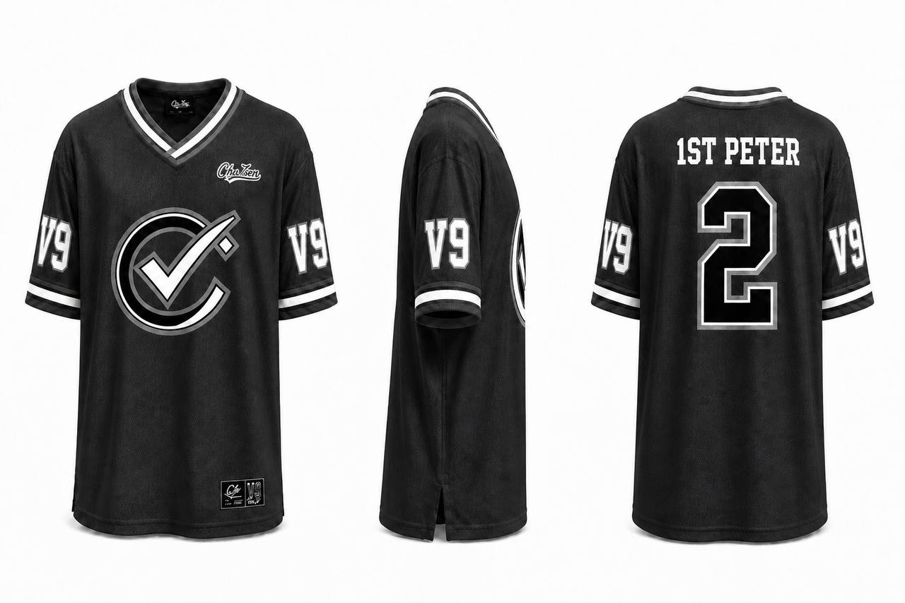 ChoZen Men’s 1 Peter 2:9 V-Neck Mesh Jersey