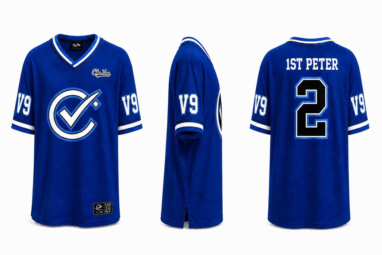 ChoZen Men’s 1 Peter 2:9 V-Neck Mesh Jersey