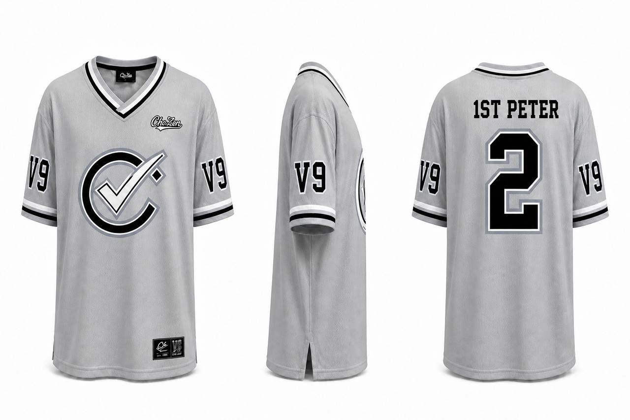 ChoZen Men’s 1 Peter 2:9 V-Neck Mesh Jersey