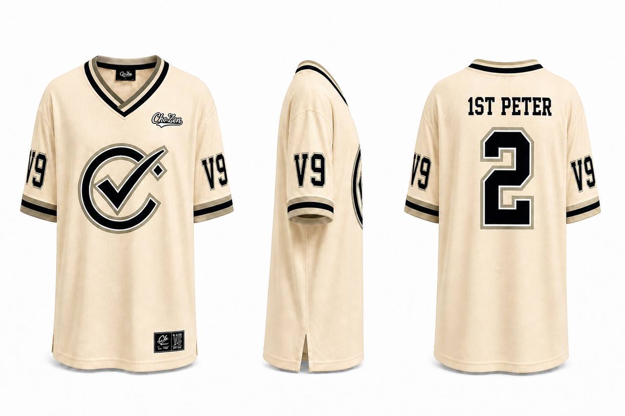 ChoZen Men’s 1 Peter 2:9 V-Neck Mesh Jersey