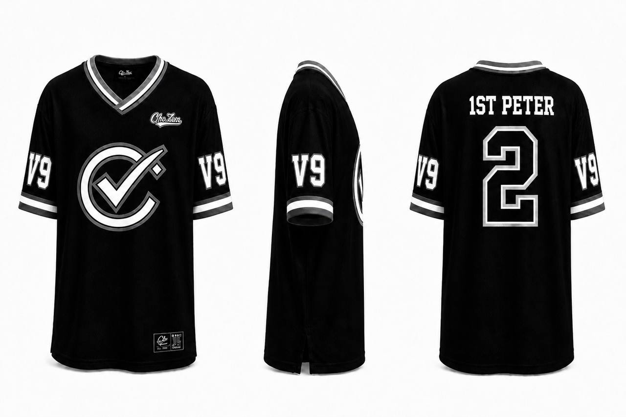 ChoZen Men’s 1 Peter 2:9 V-Neck Mesh Jersey