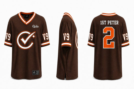 ChoZen Men’s 1 Peter 2:9 V-Neck Mesh Jersey