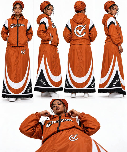 ChoZen Unshaken Windbreaker Track Set for Her — Texas Burnt Orange